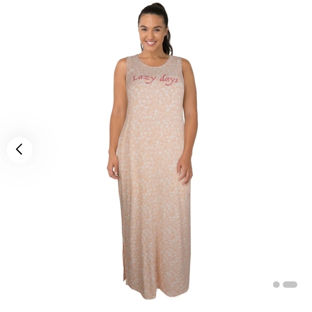 7🆕️😴 1X LAZY DAYS PEACH LONG NIGHTIE / SLEEP GOWN 😴